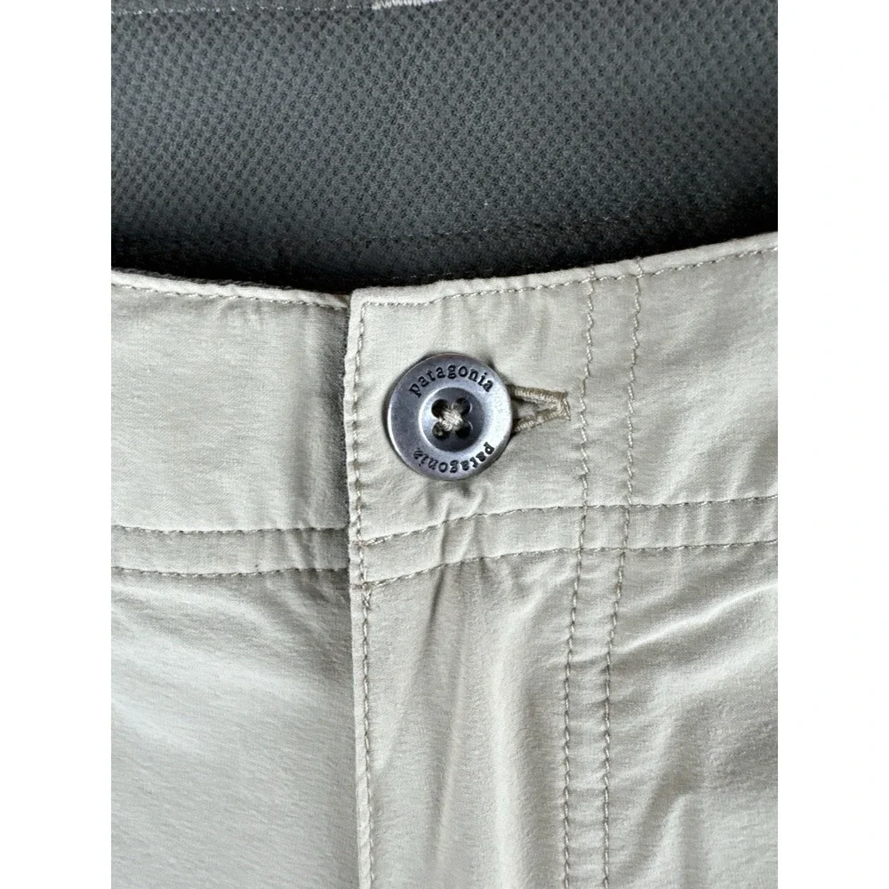 Patagonia Mens Hiking Shorts 36 Tan Beige Nylon Spandex Outdoor Performance